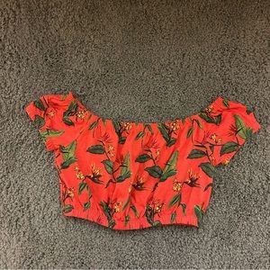 Off the shoulder crop top